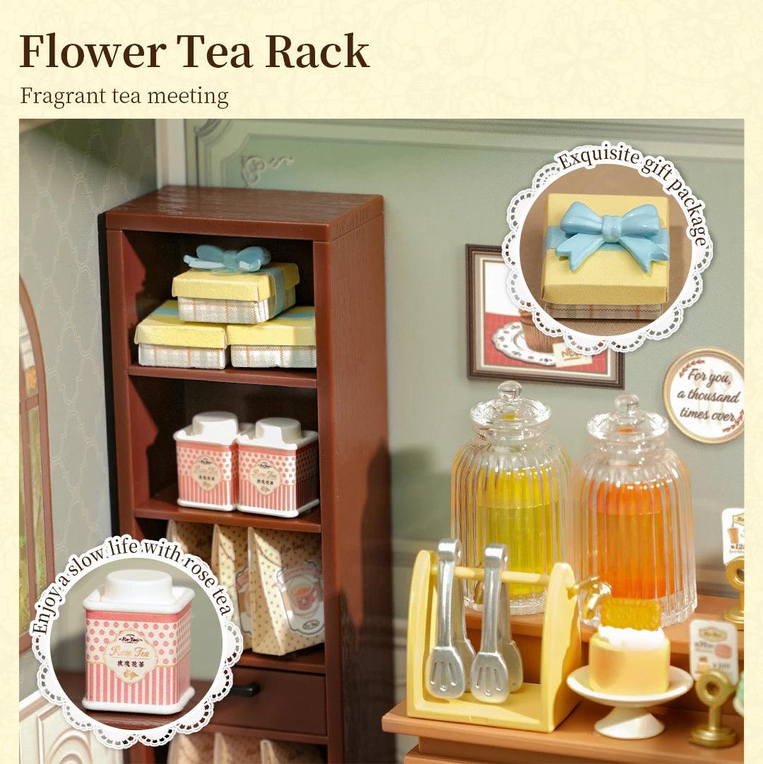 Robotime Rolife Super Creator Series Plastic Dollhouse Building Blocks for Kids Yum Burgers Leisurely Cheers Bar Sweet Sips Tea - Zephyr