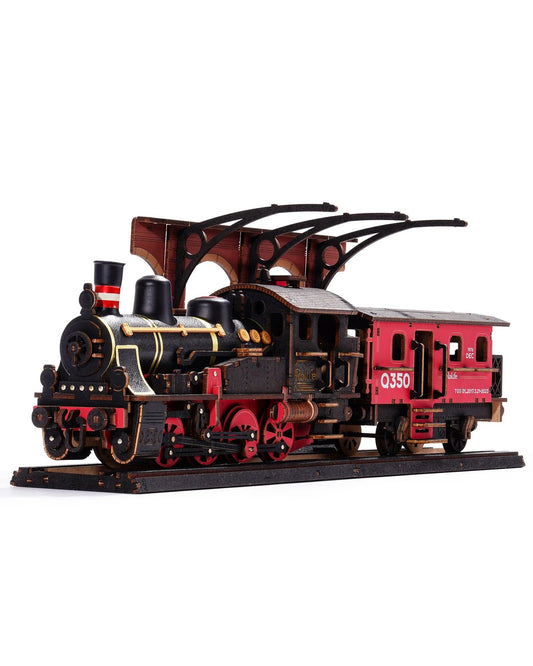 Robotime Rolife Steam Journey 3D Wooden Puzzle Traditional Train Model Pre-colored Design Wood Easy Assemble Toys Gifts TGS01 - Zephyr
