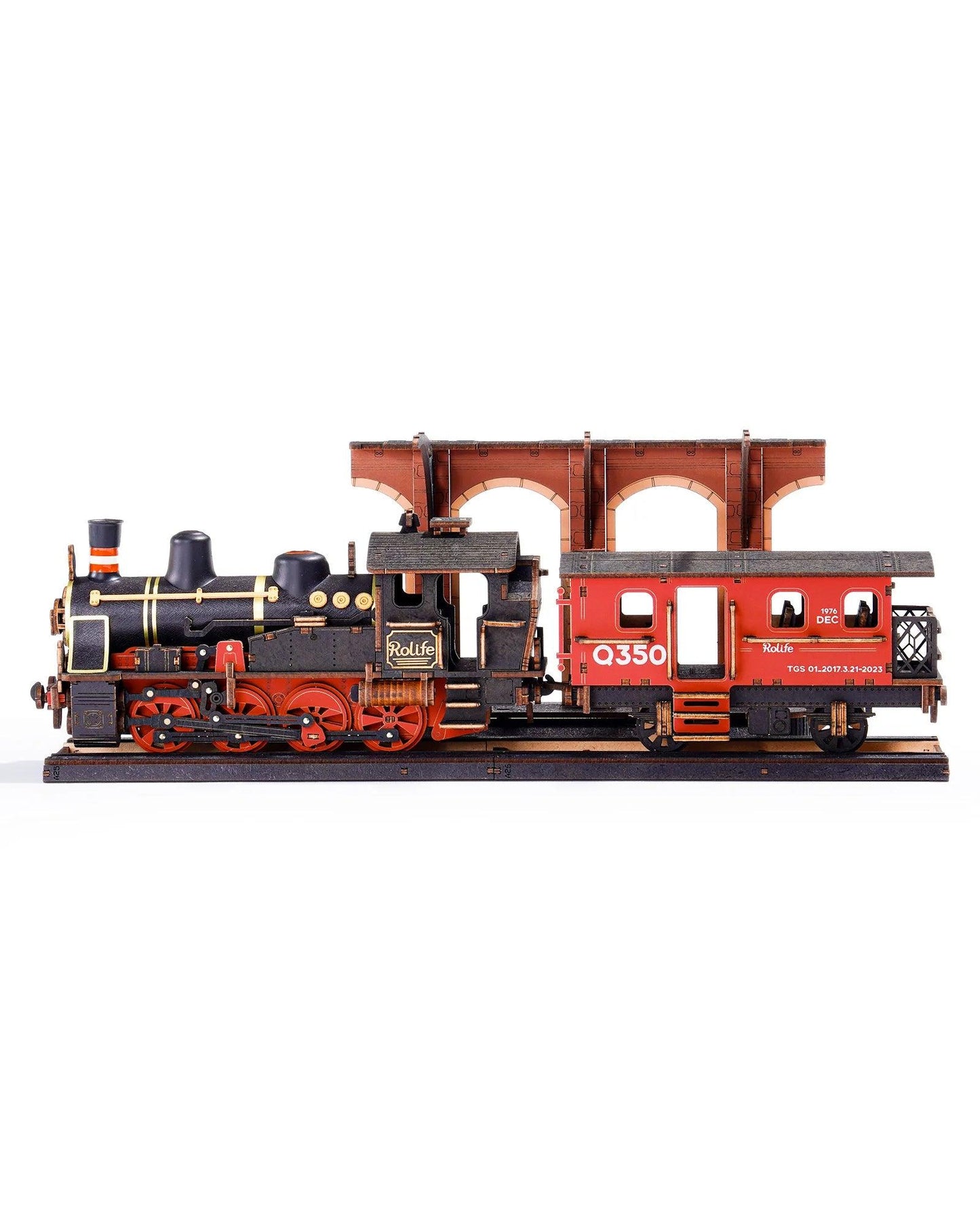 Robotime Rolife Steam Journey 3D Wooden Puzzle Traditional Train Model Pre-colored Design Wood Easy Assemble Toys Gifts TGS01 - Zephyr