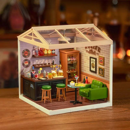 Robotime Rolife Super Creator Series Plastic Dollhouse Building Blocks for Kids Yum Burgers Leisurely Cheers Bar Sweet Sips Tea - Zephyr